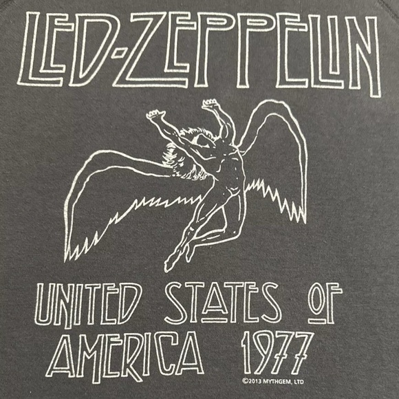 2013 Tour MYTHGEM Led Zeppelin Pullover Hoodie USA 1977 Women's Size LARGE EUC - Picture 2 of 4